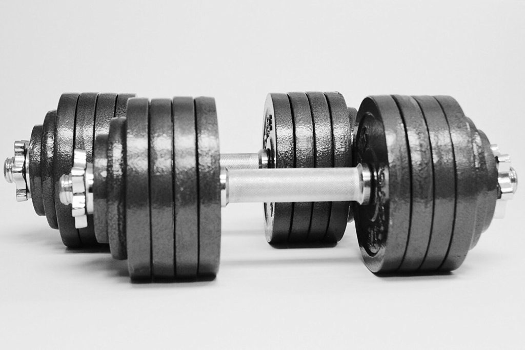 Omnie Adjustable Dumbbells With Gloss Finish And Secure Fit Collars