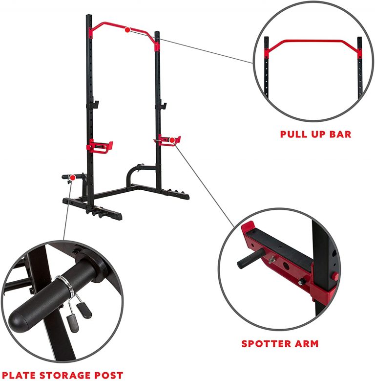 Sunny Health Fitness Power Zone Squat Stand Rack Power Cage