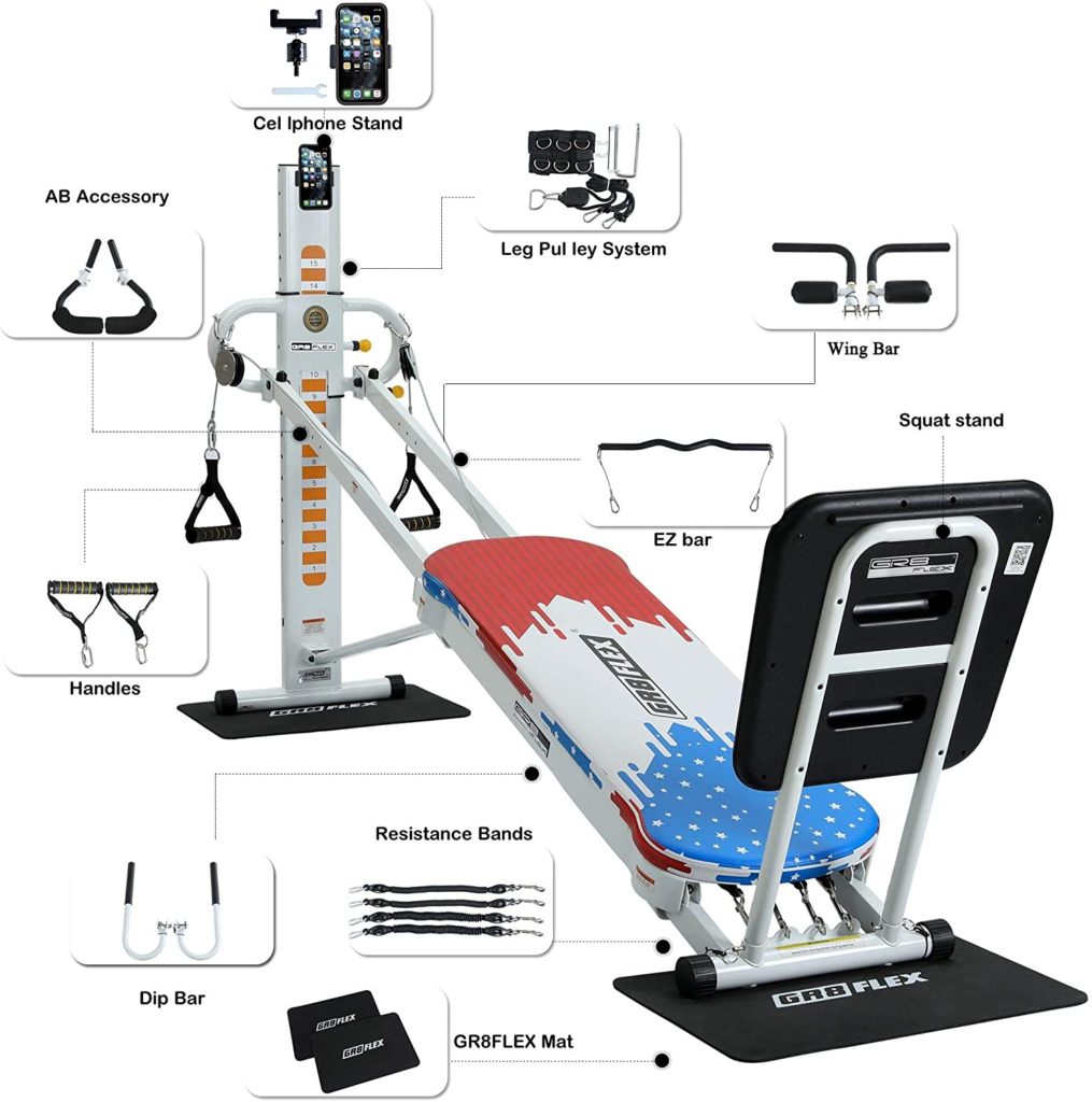 Gr8flex High Performance Gym - Patriotic Xl Model With Total