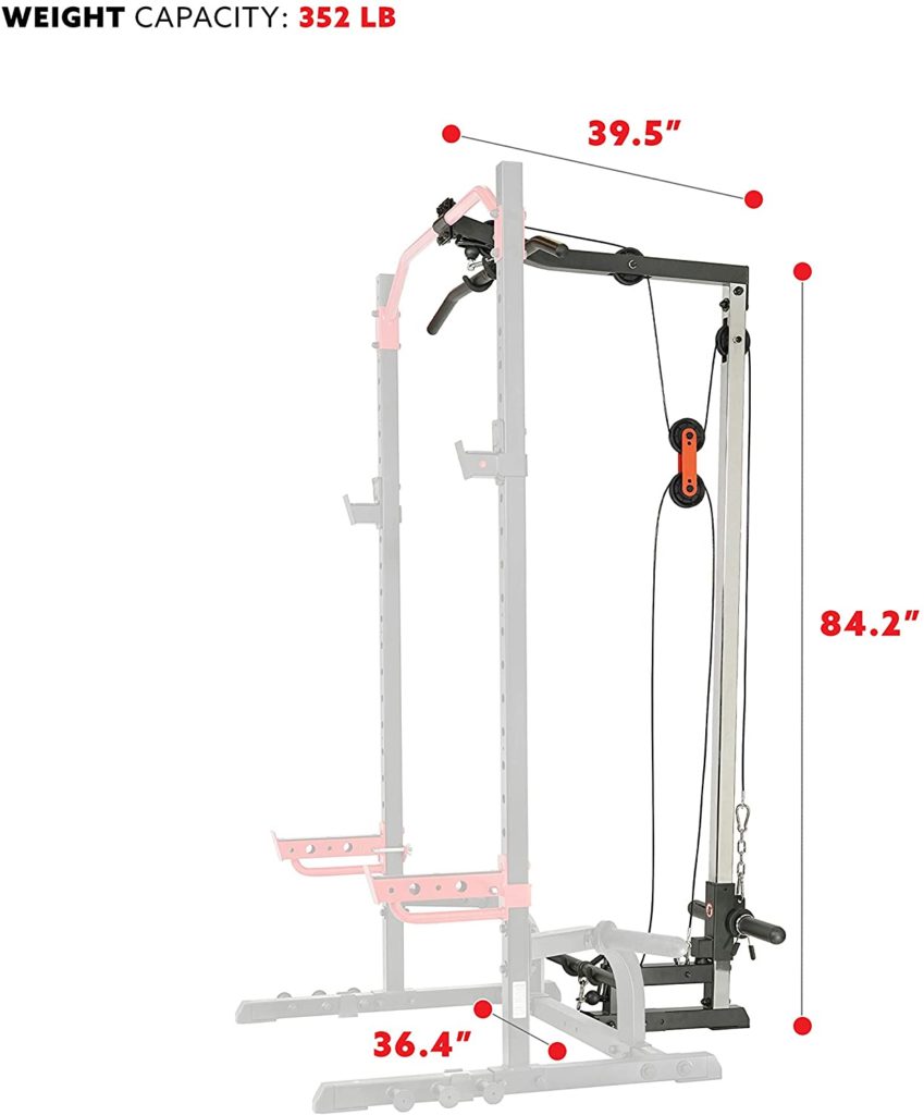 Sunny Health Fitness Power Zone Squat Stand Rack Power Cage With