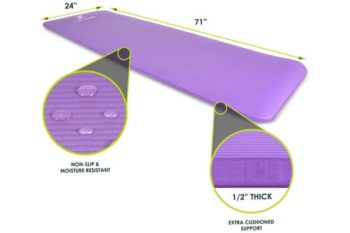 Extra Thick Yoga and Pilates Mat 1/2 inch Purple