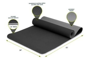 Natura TPE Yoga Mat 1/4" Black