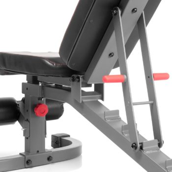 XMark Commercial Flat Incline Decline Weight Bench, 1500 lb Capacity, 7 Back Pad Adjustments from Decline to Military Press, Ergonomic 3 Position Adjustable Seat, and Built in Transport Wheels