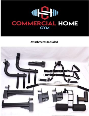 Commercial Home Gym - Smith Machine, Cables with Built in 160 kg Weights (Deluxe Black)