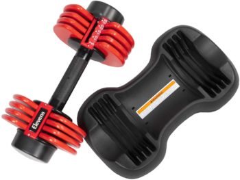 Elevens 25Ibs Adjustable Dumbbell Series with Handle and Weight Plate for Gym Home (Single)