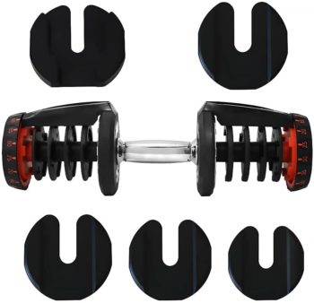 Gorilla Gadgets Home Office Gym 15 Weight Adjustable Dumbbell Pair Workout Set for Women and Men 10-90 Lbs