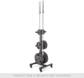 Marcy Olympic Weight Plate Rack for Two-Inch Plates Vertical Bar Holder for Home Gym PT-5856, Black