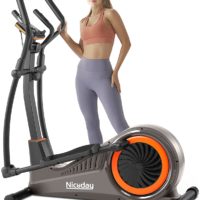 NICEDAY Elliptical Machine, Cross Trainer with Hyper-Quiet Magnetic Driving System, 16 Resistance Levels, 400LB Weight Limit