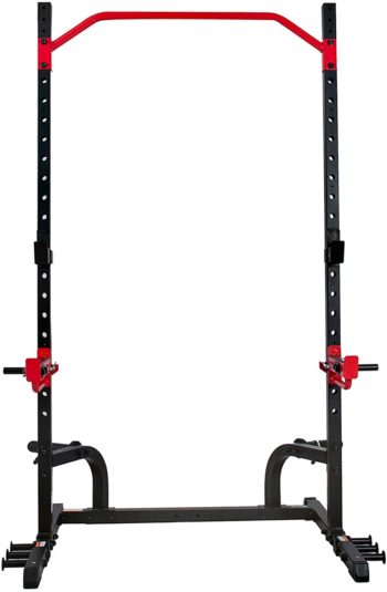 Sunny Health & Fitness Power Zone Squat Stand Rack Power Cage with Lat Pull Down Attachment