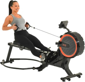 Women’s Health Men’s Health Bluetooth Dual Handle Rower Rowing Machine with MyCloudFitness App (1678), Black