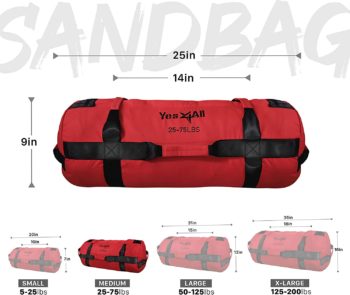 Yes4All Sandbags - Heavy Duty Sandbags for Fitness, Conditioning, Crossfit - Multiple Colors & Sizes