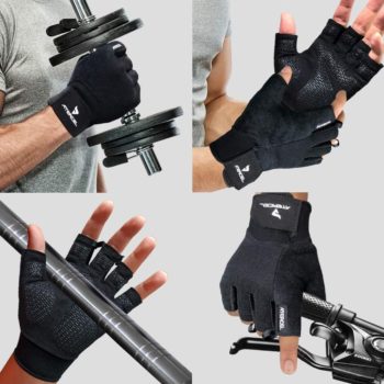 Atercel Workout Gloves, Best Exercise Gloves for Weight Lifting, Cycling, Gym, Training, Breathable & Snug fit, for Men & Women