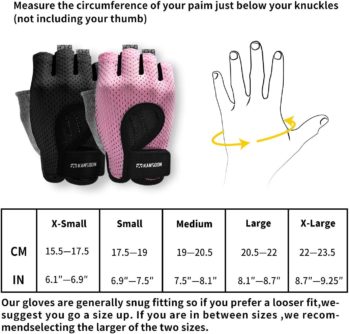 Breathable Workout Gloves, Knuckle Weight Lifting Fingerless Gym Exercise Gloves with Curved Open Back, for Powerlifting, Crossfit, Women and Men