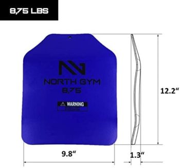 North Gym Adjustable Weighted Vest/Incl. 2 Innovative Moulded Weights for Best fit / 14lbs / 20lbs/ 30lbs