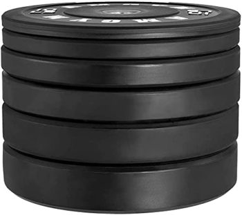 AMGYM LB Bumper Plates Olympic Weight Plates, Bumper Weight Plates, Steel Insert, Strength Training