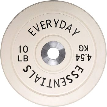 BalanceFrom Everyday Essentials Color Coded Olympic Bumper Plate Weight Plate