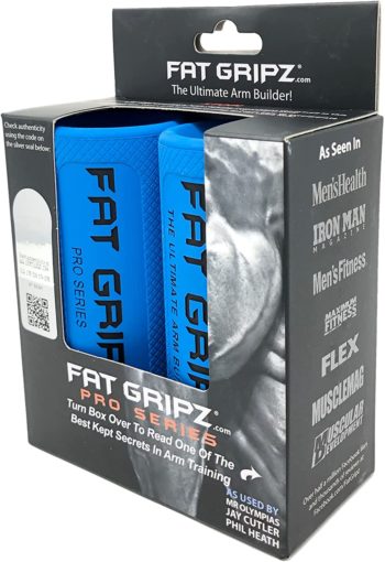 Fat Gripz Pro - The Simple Proven Way to Get Big Biceps & Forearms Fast (Winner of The Men’s Health Magazine Award 2021) (2.25 Inch Outer Diameter)