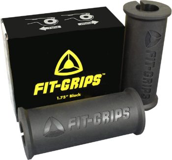 Fit Grips - Thick Grip Training Adapter for Fat Bar Weight Lifting, Barbells, Dumbbells by Core Prodigy