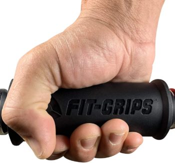 Fit Grips - Thick Grip Training Adapter for Fat Bar Weight Lifting, Barbells, Dumbbells by Core Prodigy