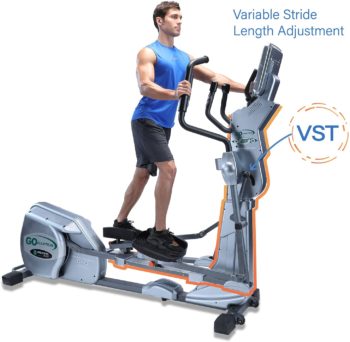 GOELLIPTICAL LX-03 Light Commercial Motorized VST 19”-25” Programmable Elliptical Exercise Cross Trainer Machine for Cardio