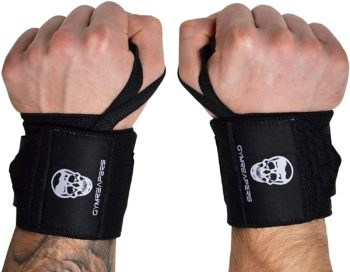 Gymreapers Weightlifting Wrist Wraps (Competition Grade) 18" Professional Quality Wrist Support with Heavy Duty Thumb Loop - Best Wrap for Powerlifting, Strength Training, Bodybuilding