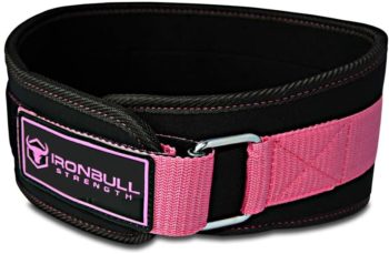 Iron Bull Strength Women Weight Lifting Belt - High Performance Neoprene Back Support - Light Weight & Heavy Duty Core Support for Weightlifting and Fitness