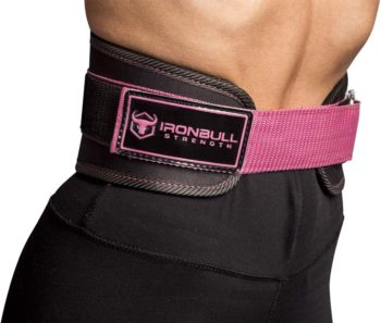 Iron Bull Strength Women Weight Lifting Belt - High Performance Neoprene Back Support - Light Weight & Heavy Duty Core Support for Weightlifting and Fitness