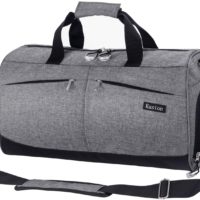 Kuston Sports Gym Bag with Shoes Compartment &Wet Pocket Gym Duffel Bag Overnight Bag for Men and Women-Grey