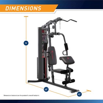 Marcy 150-lb Multifunctional Home Gym Station for Total Body Training