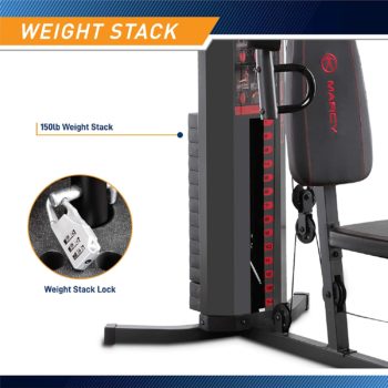 Marcy 150-lb Multifunctional Home Gym Station for Total Body Training