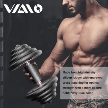 VIAIO Pair of Grips,Muscle Builder for Standard Hex/Bicep/Tricep/Threaded/Shrug Bars.Fat Dumbbell Barbell Grips Thick Bar Adapter Best with Barbell, Dumbbell & Weight Lifting, 100% Fully Refundable