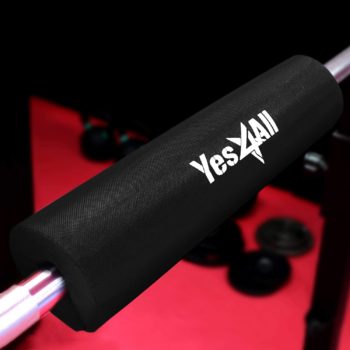 Yes4All Barbell Foam Nylon Bar Pad/PVC Bar Pad - 16 inches neck and shoulder protective Barbell Pad for Squats, Lunges & Hip Thrust - Fits 1” Standard and 2” Olympic Bars