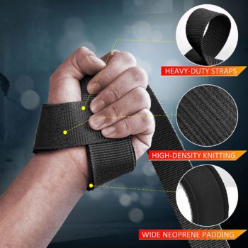 ihuan Weight Lifting Straps with Wrist Support: Weightlifting Wrist Straps for Men and Women | Gym Workout Straps with Hand Grips for Weights | Dead Lifting | Exercise | Training