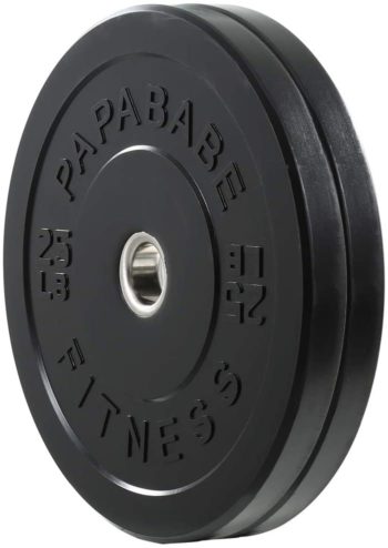 papababe Bumper Plates 2 inch Bumpers Olympic Weight Plate with Steel Insert Bumper Weights Set Free Weight Plates