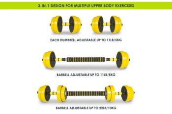 Adjustable Dumbbell and Barbell Set 22 LB