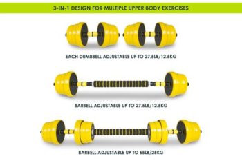 Adjustable Dumbbell and Barbell Set 55 LB