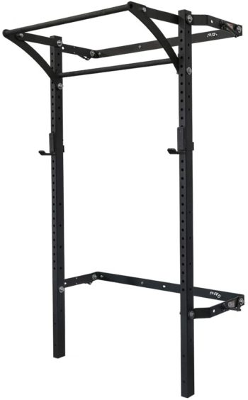 PRx Performance Profile Squat Rack 2"x3" with Kipping, Pull Up, or Multi-Grip Pull-up Bars Wall Mounted Home Gym Folding Fitness Equipment Power Rack Shark Tank Company