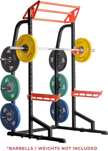 Sunny Health & Fitness Power Zone Half Rack Heavy Duty Performance Power Cage