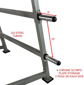 Valor Fitness BD-19 Squat Rack and Bench Press Rack with Steel Sawtooth Barbell Safety Catches