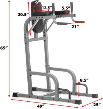 XMark Commercial Vertical Knee Raise with Dip Station and Push Up Station, Multi Functional VKR, Core Workout XM-4437.2