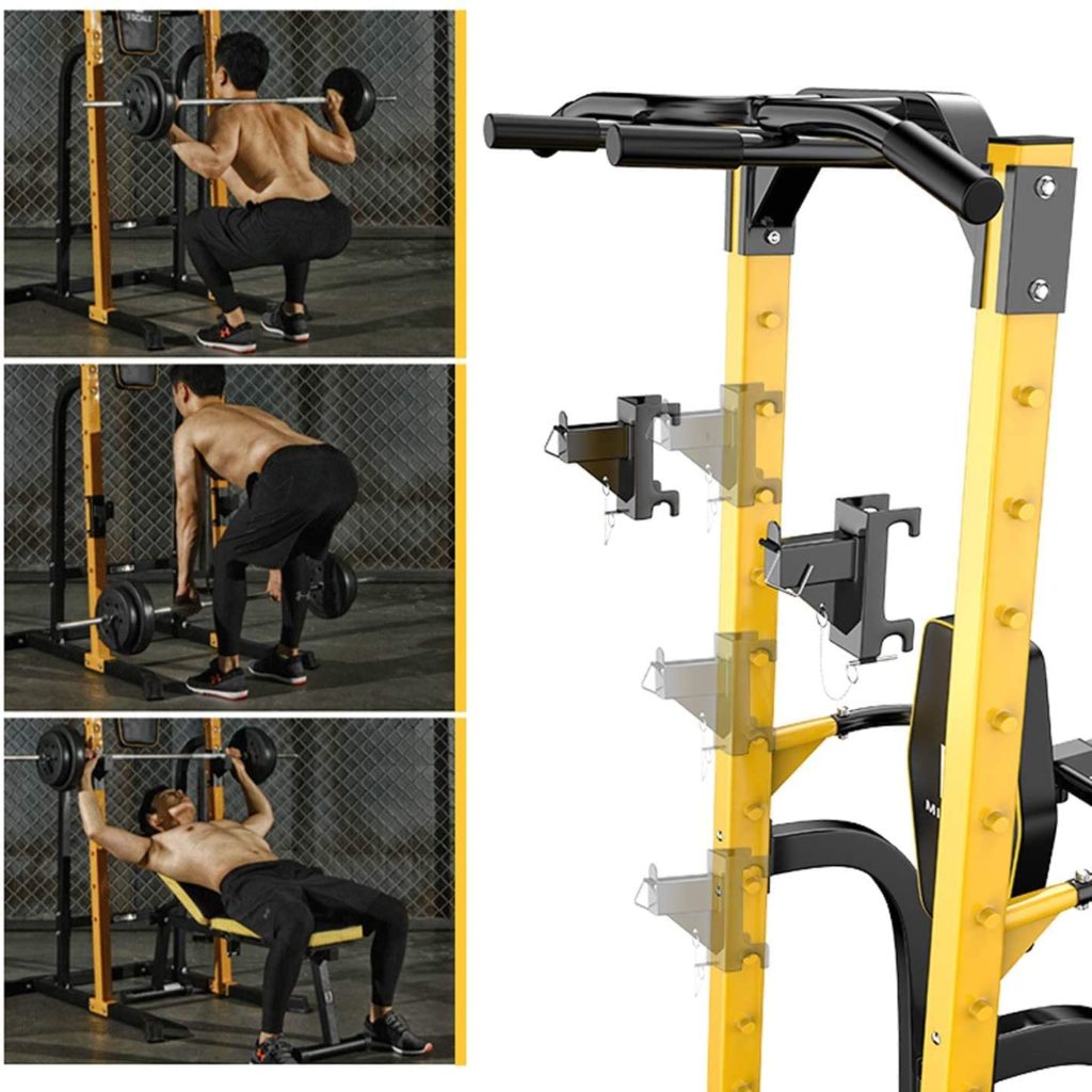 ZENOVA Power Tower Pull Up Bar Station Workout Dip Station Multi...