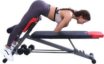 FINER FORM Multi-Functional Weight Bench for Full All-in-One Body Workout – Hyper Back Extension, Roman Chair, Adjustable Ab Sit up Bench, Decline Bench, Flat Bench