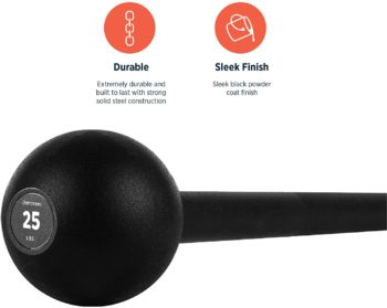 Retrospec Steel Macebell 5 to 30lbs for Men & Women Steel Mace Strength Training & Full Body Workouts