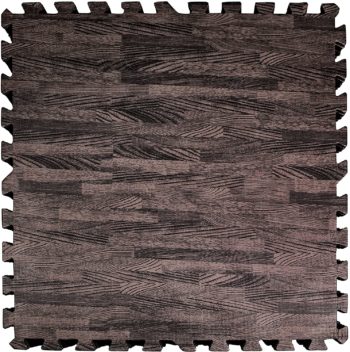 Yes4All Wood Grain Floor Mats Interlocking Exercise Foam Mats – Cover 48 SQFT (Multi-Color)