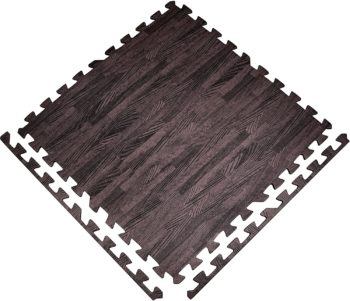 Yes4All Wood Grain Floor Mats Interlocking Exercise Foam Mats – Cover 48 SQFT (Multi-Color)