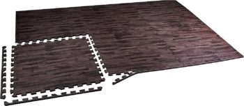 Yes4All Wood Grain Floor Mats Interlocking Exercise Foam Mats – Cover 48 SQFT (Multi-Color)