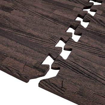 Yes4All Wood Grain Floor Mats Interlocking Exercise Foam Mats – Cover 48 SQFT (Multi-Color)