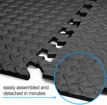 innhom 12/24/48 Tiles Gym Flooring Gym Mats Exercise Mat for Floor Workout Mat Foam Floor Tiles for Home Gym Equipment Garage