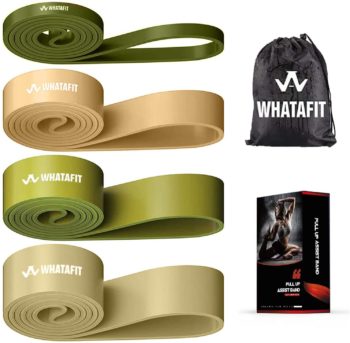 Whatafit Pull Up Assist Bands Resistance Stretch Band for Men and Women, Assistance Band for Exercise, Chin Ups, Powerlifting, Training, Gyms, Mobility Home Fitness