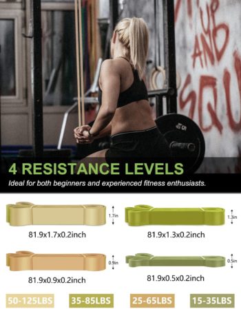 Whatafit Pull Up Assist Bands Resistance Stretch Band for Men and Women, Assistance Band for Exercise, Chin Ups, Powerlifting, Training, Gyms, Mobility Home Fitness